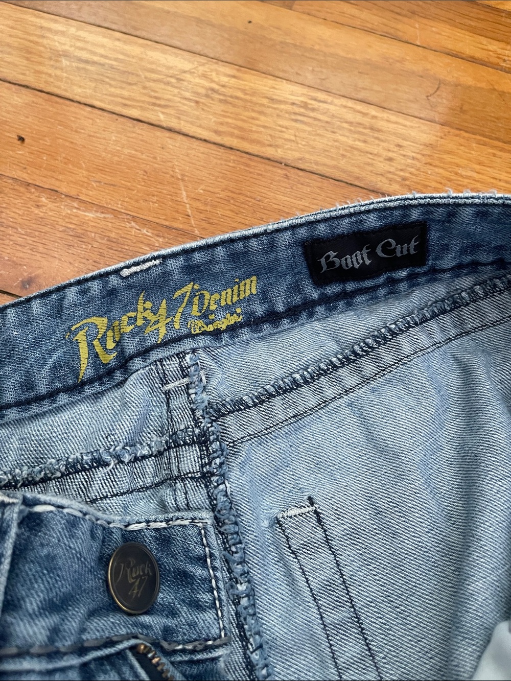 Men’s Rock 47 Denim - Bootcut Jeans 29x34 - Picture 3 of 5